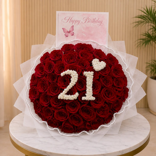 Birthday flower with numbers
