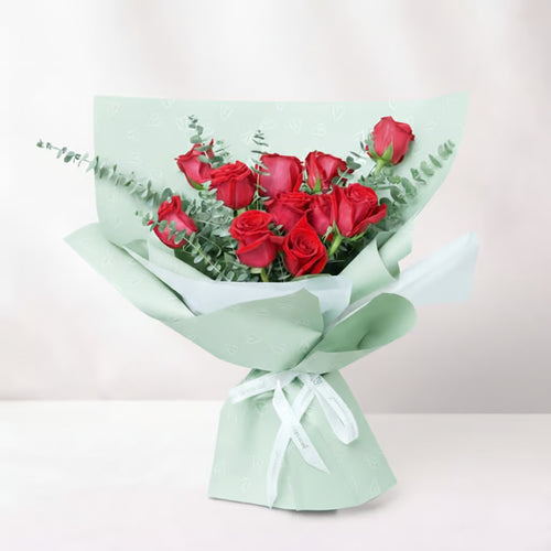 11 Red Roses flower delivery Abu Dhabi