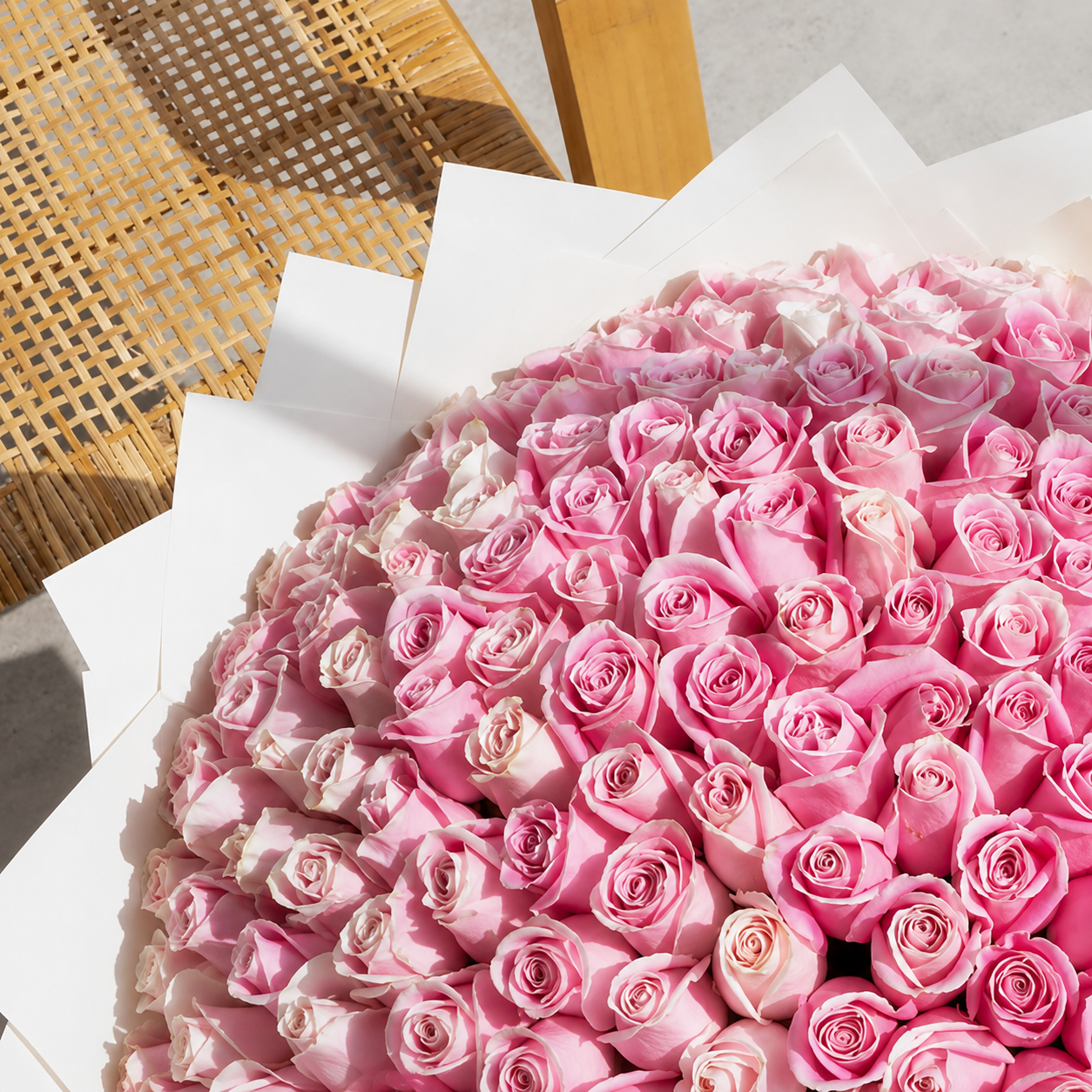 150 Premium Pink Roses