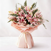 Bouquet of 10 Pink Lilies