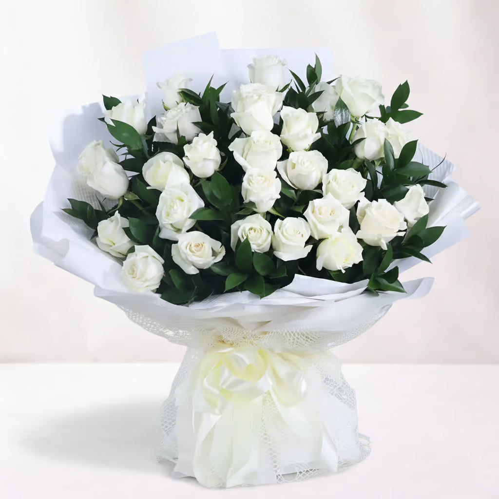 Sophisticated White Roses
