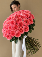 70cm x-pression pink rose hand-bouquet