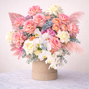 Pastel Bloom Luxury Box - Premium flower box with same day delivery in Dubai and UAE