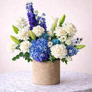 Blue Hydrangea Elegance Box - Premium flower box with same day delivery in Dubai and UAE