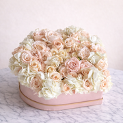 White & Pink Roses Box - Premium flower box with same day delivery in Dubai and UAE