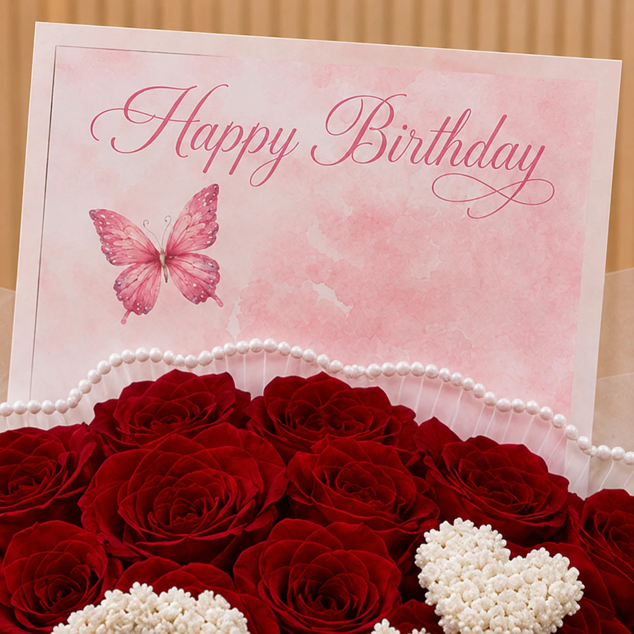 Birthday flower with numbers closeup 1