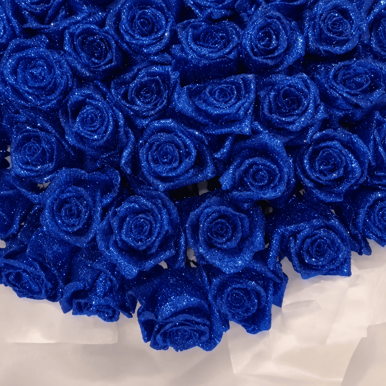 100 Blue Glitter Bouquet