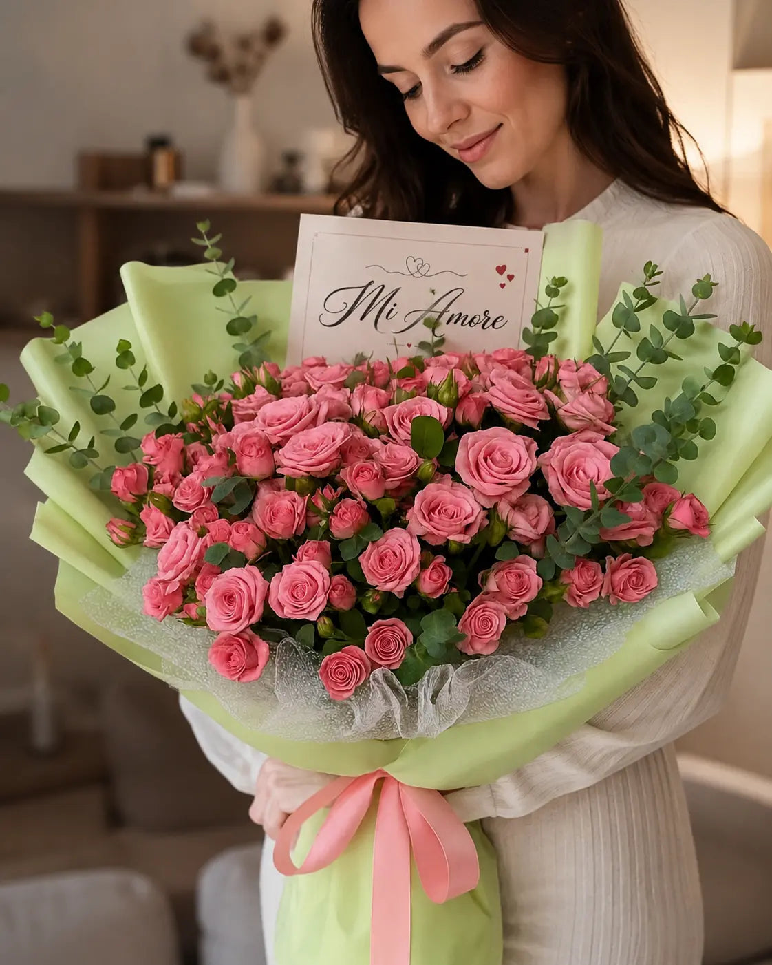 Pink Roses Girlfriend Bouquet