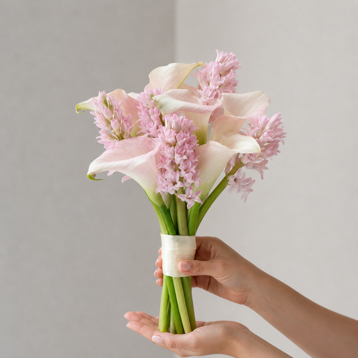 Pink Calla Bridal Bouquet - Premium bridal bouquet with same day delivery in Dubai and UAE