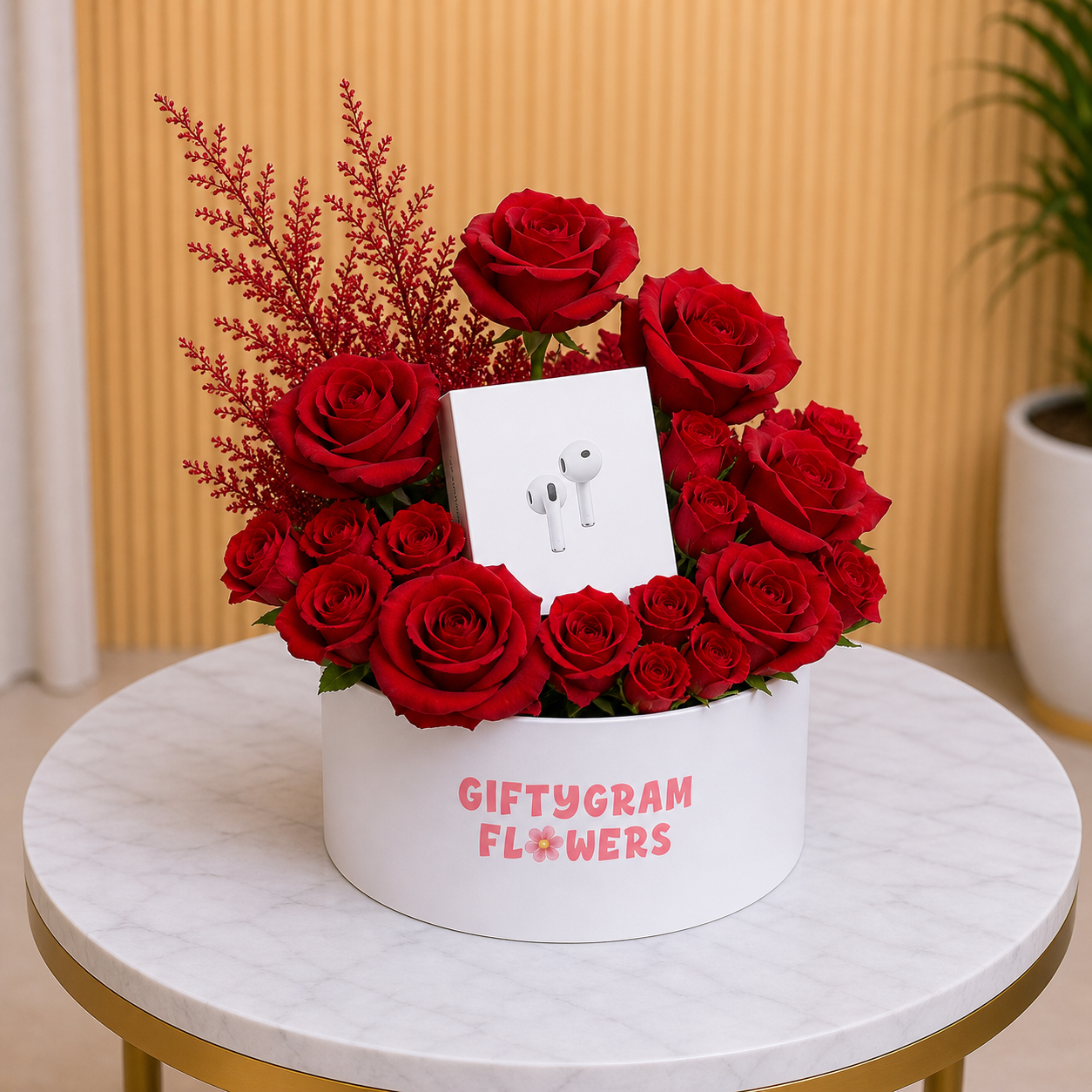 AirPods Pro 3 With Roses - Premium gift set with same day delivery in Dubai and UAE