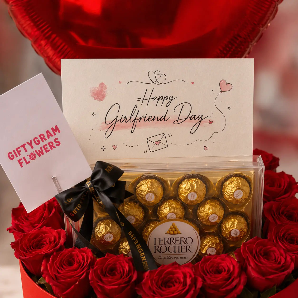 Love Flower Box and Chocolate