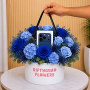 iPhone 17 Pro Max Deep Blue 5G (eSim Only) - International Version With Blue Flowers same day delivery Dubai