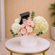 Graduation Gift Box - Peach & White Flowers