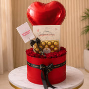 Love Flower Box and Chocolate premium gift box same day delivery Dubai