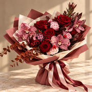 The Love Spell — Luxury Red & Burgundy Flower Bouquet – premium flowers same day delivery Dubai