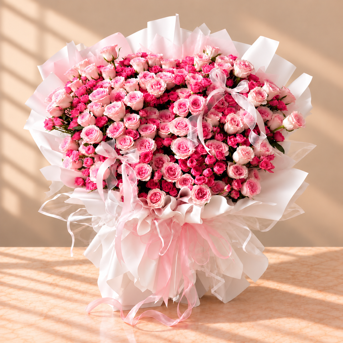 Made to Adore — Luxury Pink Spray Roses Bouquet – premium flowers same day delivery Dubai