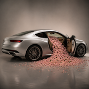 Luxury Pink Rose Waterfall Car Decor luxury flower car decoration Dubai
