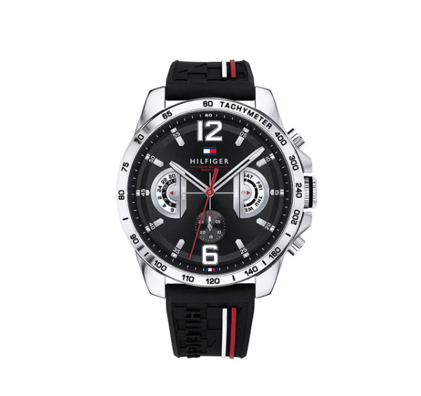 Gifts for Men - Men's Decker Black Dial Watch with Blue Flowers