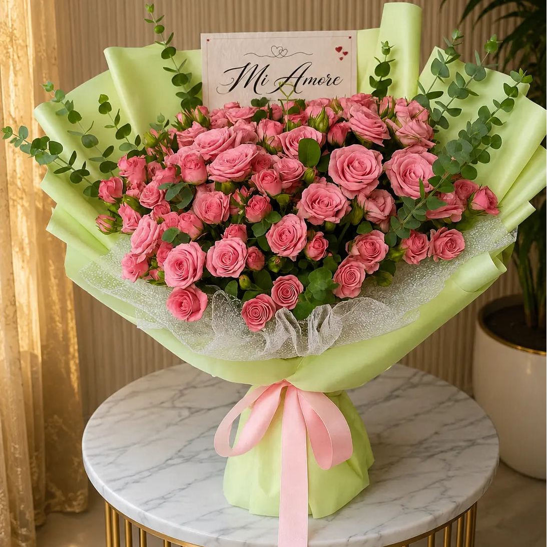 Pink Roses Girlfriend Bouquet romantic bouquet same day delivery Dubai