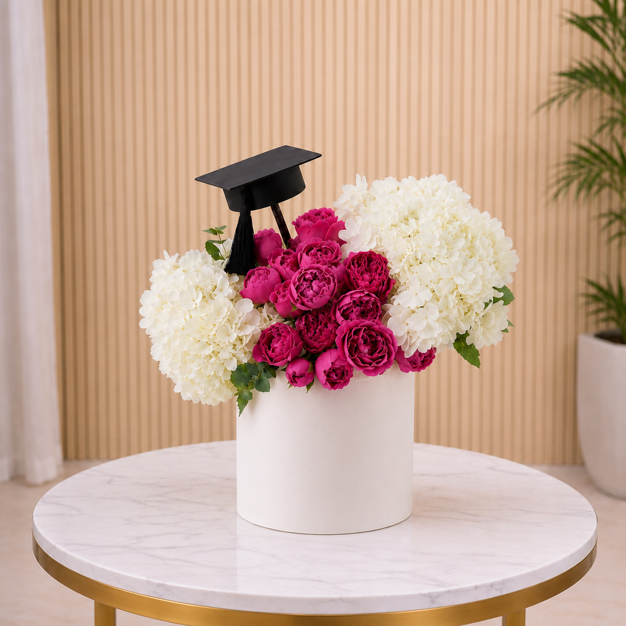 Graduation Gift Box - Pink & White