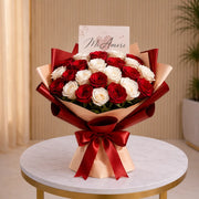 Red & White Love Special Bouquet romantic bouquet same day delivery Dubai