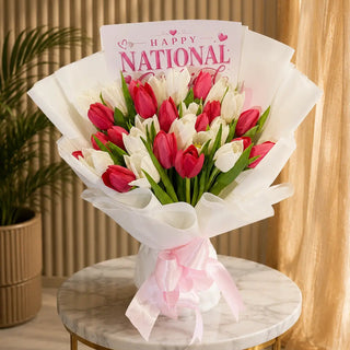 Girlfriend Day Special Tulip Bouquet romantic bouquet same day delivery Dubai