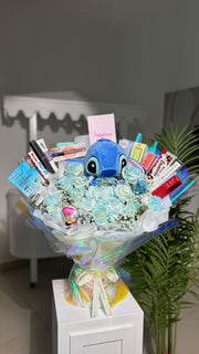 Luxury Makeup & Blue Stitch Bouquet