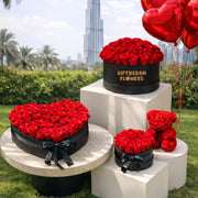 red roses box