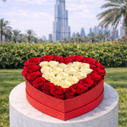 Red & White Heart Shape Box