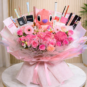 MakeUp Bouquet with pink stitch